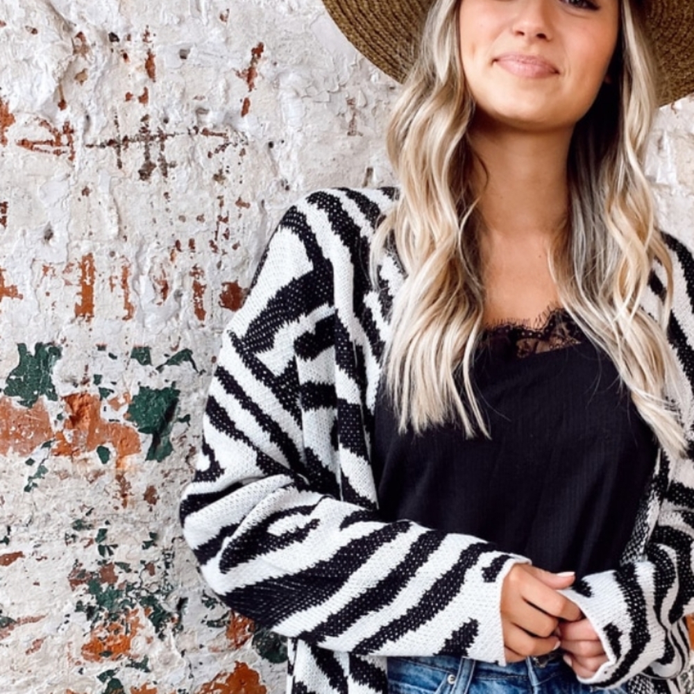 Zebra Lightweight Spring Cardigan - Picture 4 of 5